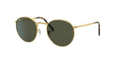 Ray-Ban New Round RB3637-Sunglasses-Legend Gold-Green-53