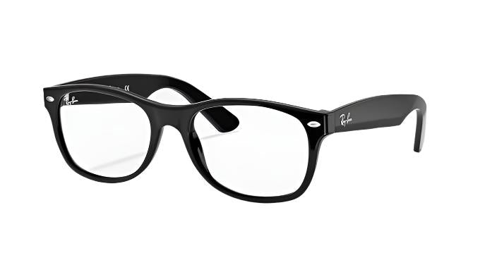 Ray-Ban New Wayfarer Prescription RX5184-Eyeglasses-Gloss Black-Demo Lenses-54