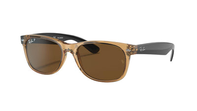 Ray-Ban New Wayfarer RB2132-Sunglasses-Honey-Brown Polarized-55