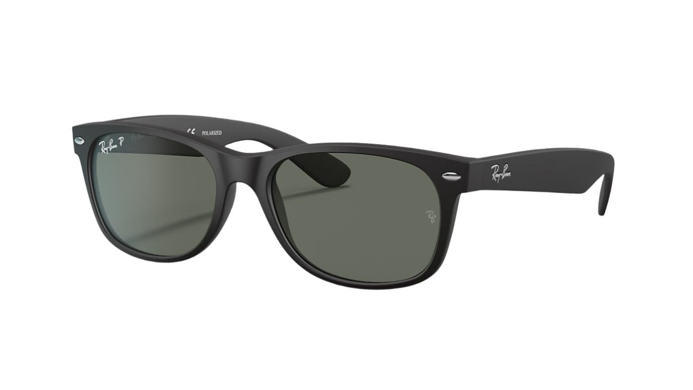 Ray-Ban New Wayfarer RB2132-Sunglasses-Matte Black-G-15 Polarized-52