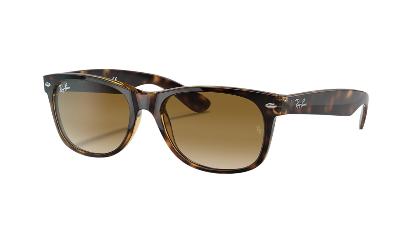 Ray-Ban New Wayfarer RB2132-Sunglasses-Tortoise-Bronze Gradient-58