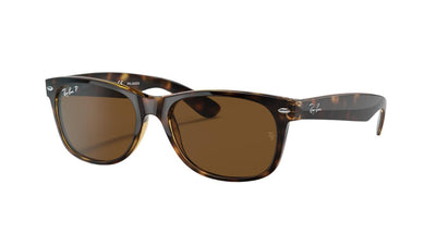 Ray-Ban New Wayfarer RB2132-Sunglasses-Tortoise-Crystal Brown Polarized-55