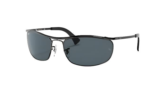 Ray-Ban Olympian RB3119-Sunglasses-Top Black Demishiny-Blue-62