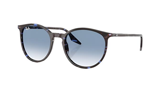 Ray-Ban RB2204-Sunglasses-Havana Blue Turtle-Clear Gradient Blue-