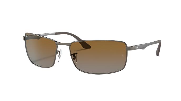 Ray-Ban RB3498-Sunglasses-Gunmetal-Brown Polarized-61
