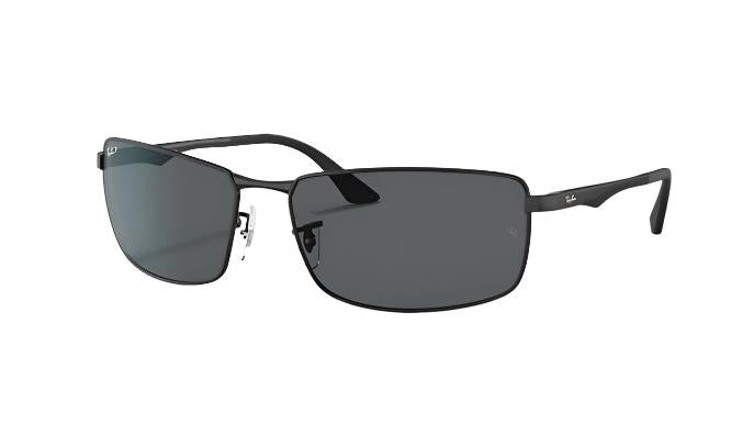 Ray-Ban RB3498-Sunglasses-Matte Black-Grey Polarized-61