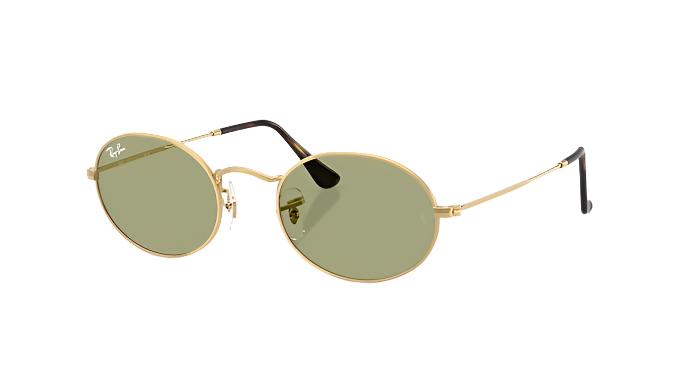 Ray-Ban RB3547-Sunglasses-Arista Gold-Bottle Green-51