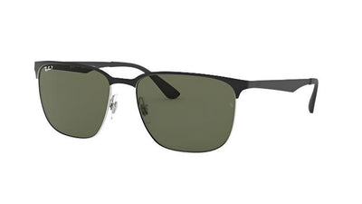 Ray-Ban RB3569-Sunglasses-Black on Silver-G-15 Green Polarized-59