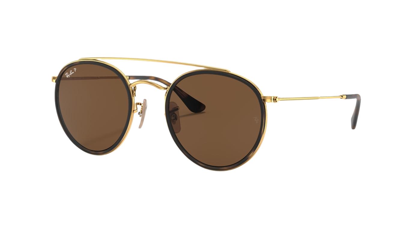 Ray-Ban RB3647N-Sunglasses-Gold-Brown Polarized-51