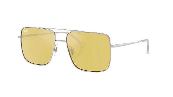 Ray-Ban RB3758-Sunglasses-Silver-Gold Yellow Flash Mirror-