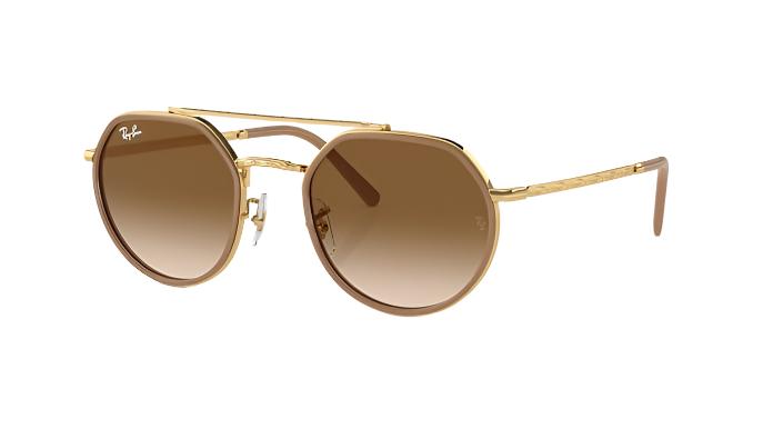 Ray-Ban RB3765-Sunglasses-Arista Gold-Light Brown-53