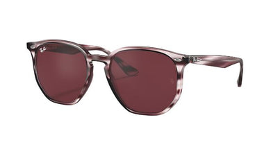 Ray-Ban RB4306-Sunglasses-Striped Bordeaux Havana-Dark Violet-54