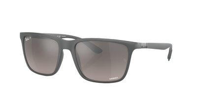 Ray-Ban RB4385-Sunglasses-Matte Grey-Grey Mirror Polarized Chromance-58
