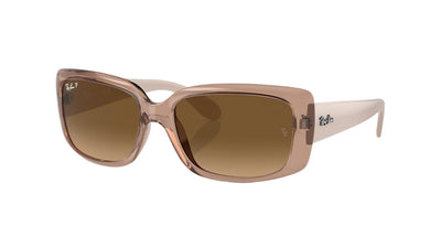 Ray-Ban RB4389-Sunglasses-Transparent Brown-Brown Gradient Polarized-55