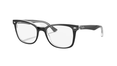 Ray-Ban RX5285-Eyeglasses-Black on Transparent-Demo Lenses-53