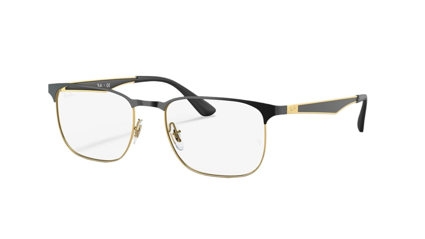 Ray-Ban RX6363-Eyeglasses-Black & Gold-Clear-54