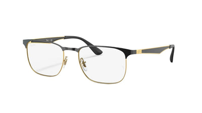 Ray-Ban RX6363-Eyeglasses-Black & Gold-Clear-54