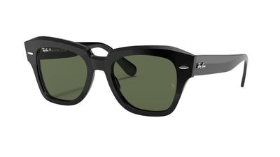 Ray-Ban State Street RB2186-Sunglasses-Black-Green Polarized-49