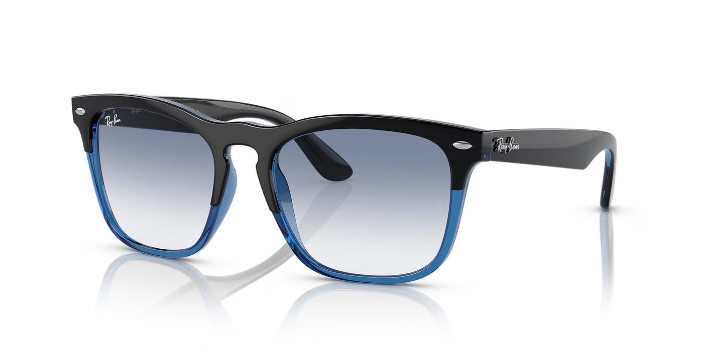 Ray-Ban Steve RB4487-Sunglasses-Black on Transparent Blue-Blue Gradient-54