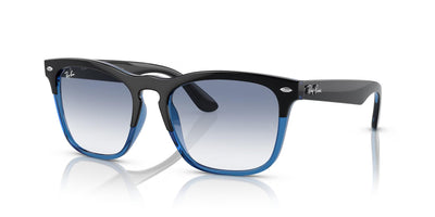 Ray-Ban Steve RB4487-Sunglasses-Black on Transparent Blue-Blue Gradient-54