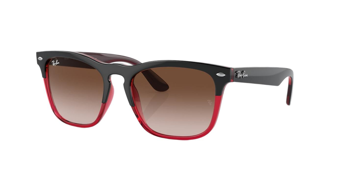 Ray-Ban Steve RB4487-Sunglasses-Grey on Transparent Red-Brown Gradient-54