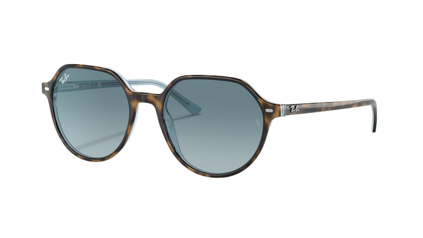 Ray-Ban Thalia RB2195-Sunglasses-Havana on Light Blue-Blue Gradient Grey-53