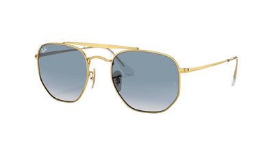 Ray-Ban The Marshal RB3648-Sunglasses-Gold-Clear Blue Gradient-54