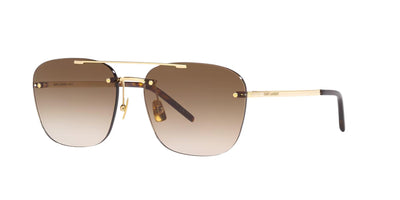 Saint Laurent SL 309 Rimless-Sunglasses-Gold-Brown Gradient-