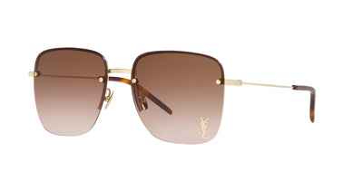 Saint Laurent SL 312-Sunglasses-Gold-Gold Mirror-