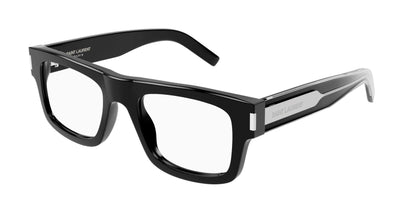 Saint Laurent SL 574-Eyeglasses-Black/Crystal-Demo Lenses-