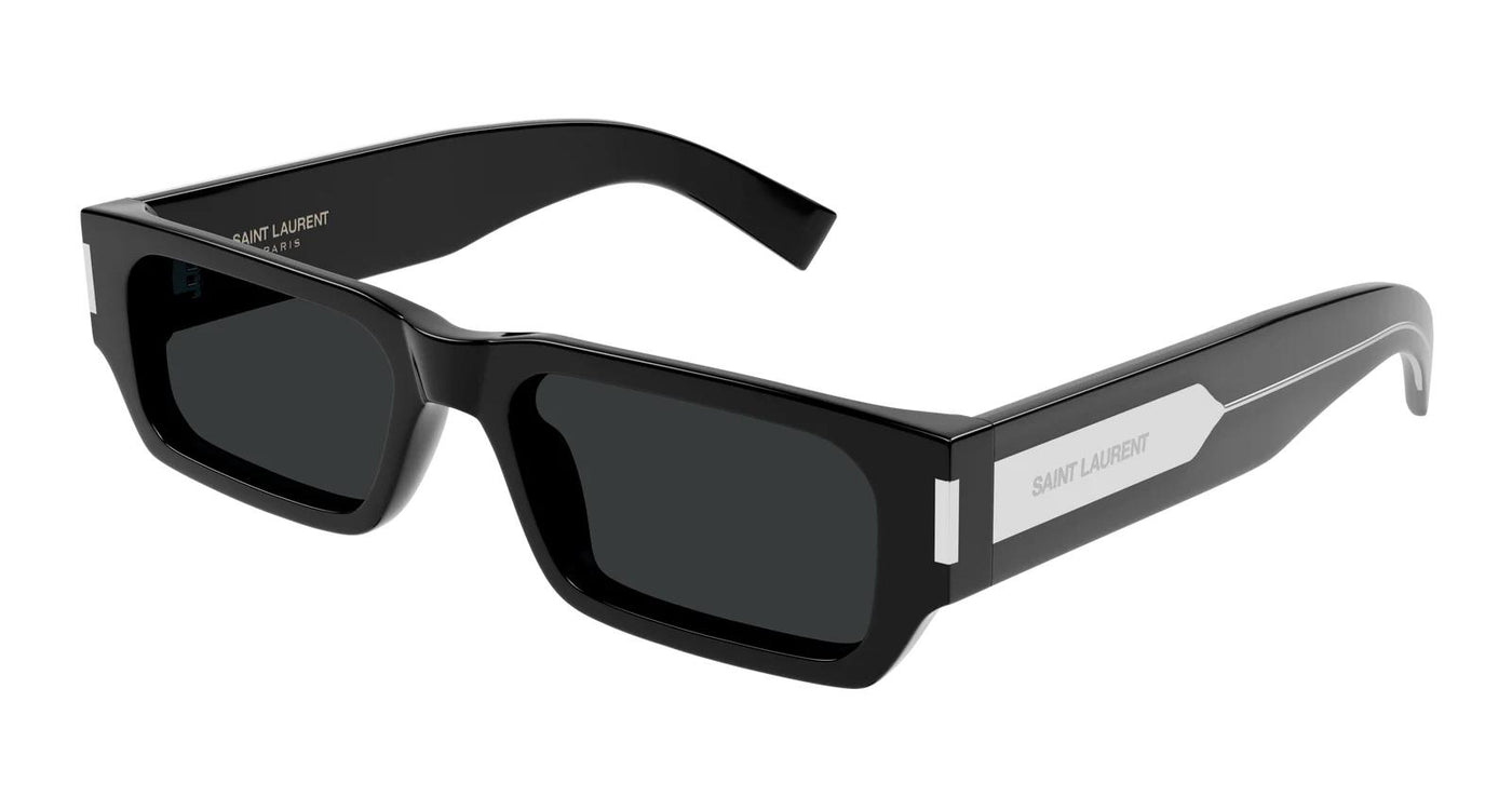 Saint Laurent SL 660-Sunglasses-Black/Crystal-Black-