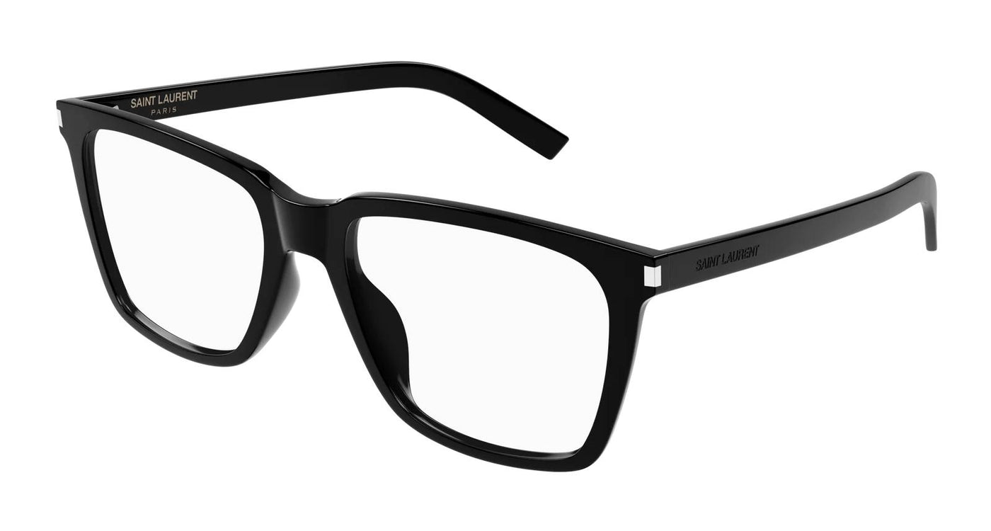Saint Laurent SL 717 Slim-Eyeglasses-Black-Clear-