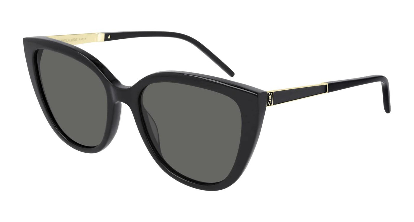 Saint Laurent SL M70-Sunglasses-Black/Gold-Grey-