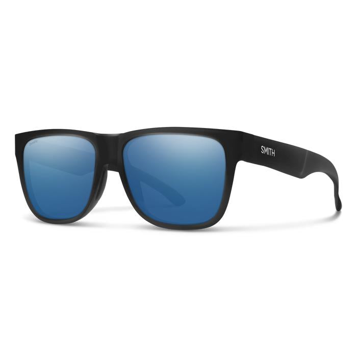 Smith Lowdown 2-Sunglasses-Matte Black-ChromaPop Polarized Blue Mirror-
