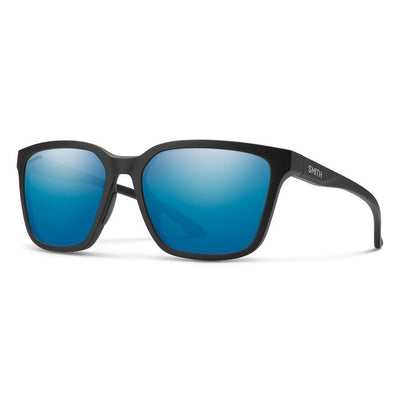 Smith Shoutout-Sunglasses-Matte Black-ChromaPop Polarized Blue Mirror-