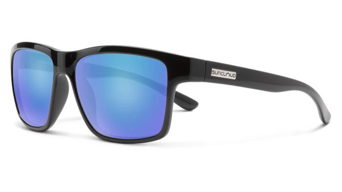 Suncloud Men's Astoria Polarized Sunglasses | Oversized Rectangle Frames, UV Protection, With Microfiber Bag