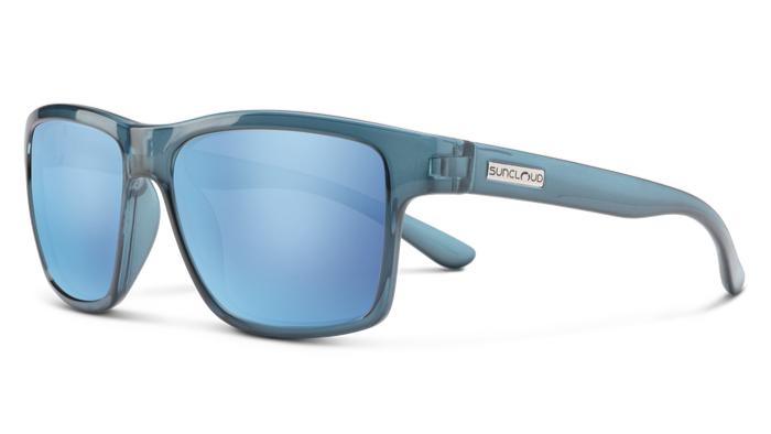 Suncloud A-Team-Sunglasses-Crystal Marine-Polarized Aqua Mirror-