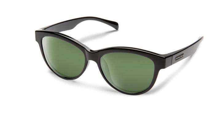 Suncloud Bayshore-Sunglasses-Black-Polarized Gray Green-
