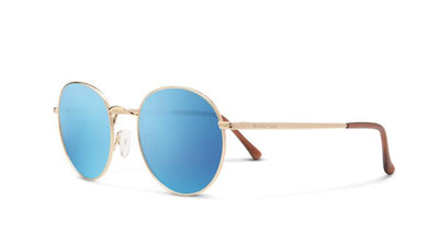 Suncloud Bridge City-Sunglasses-Gold-Polarized Aqua Mirror-