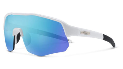 Suncloud Cadence-Sunglasses-White-Polarized Blue Mirror-