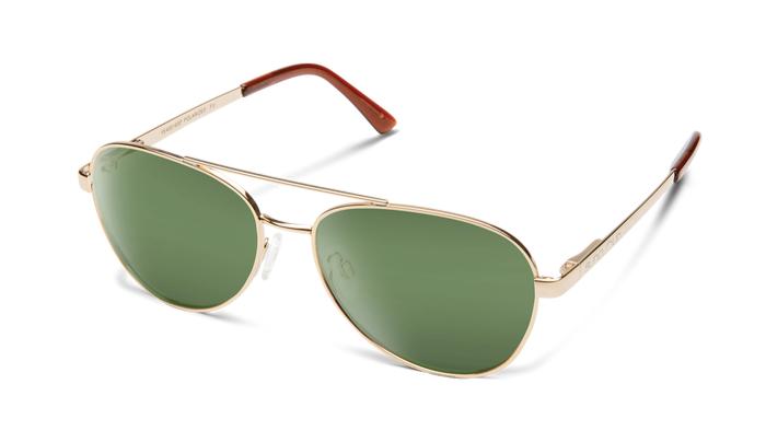 Suncloud Callsign-Sunglasses-Gold-Polarized Gray Green-