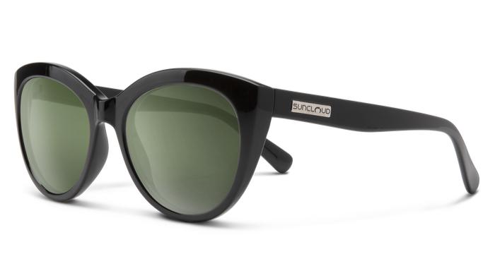 Suncloud Cityscape-Sunglasses-Black-Polarized Grey Green-