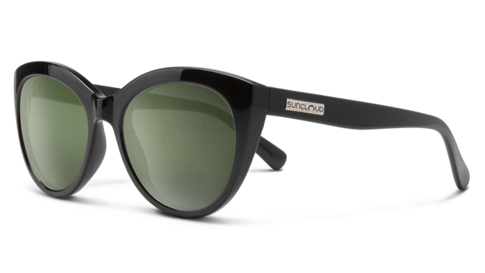 Suncloud Cityscape-Sunglasses-Black-Polarized Grey Green-