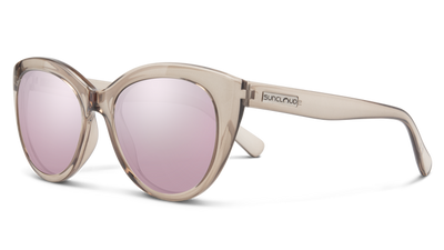 Suncloud Cityscape-Sunglasses-Transparent Taupe-Polarized Pink Mirror-