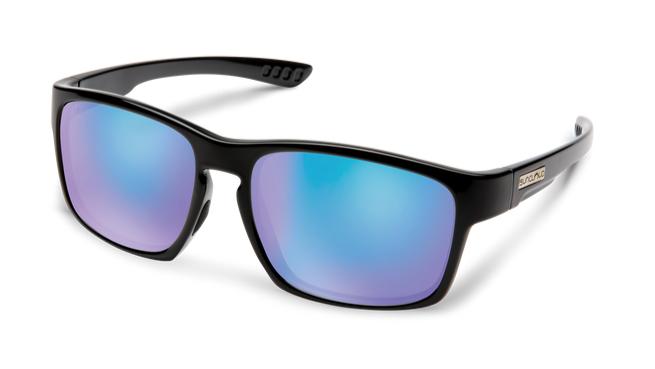 Suncloud Fairfield-Sunglasses-Black-Polarized Blue Mirror-