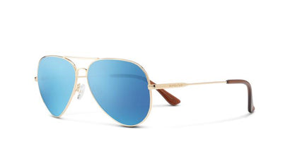 Suncloud Hard Deck-Sunglasses-Gold-Polarized Aqua Mirror-