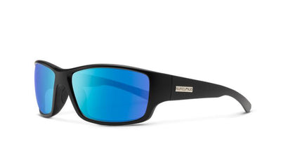 Suncloud Hull-Sunglasses-Matte Black-Polarized Blue Mirror-