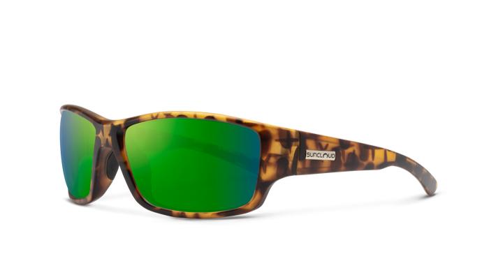 Suncloud Hull-Sunglasses-Matte Tortoise-Polarized Green Mirror-