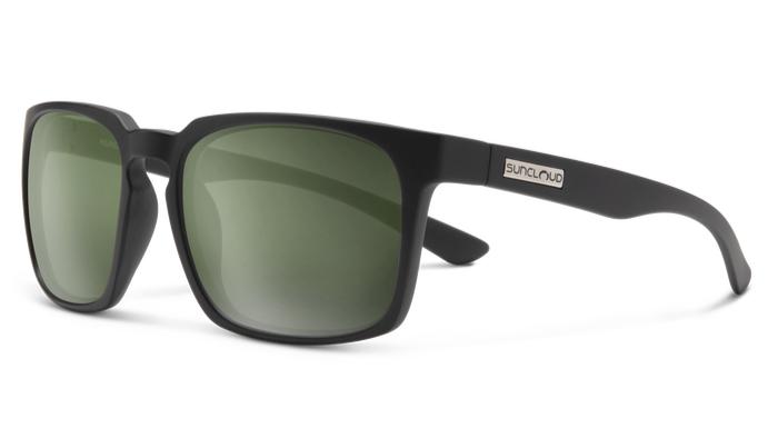 Suncloud Hundo-Sunglasses-Matte Black-Polarized Gray Green-
