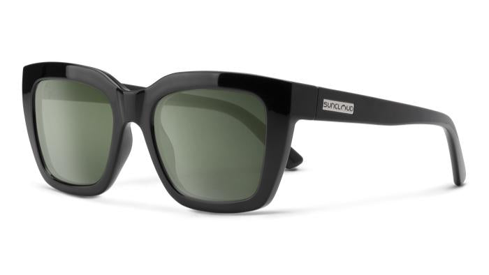 Suncloud Marion-Sunglasses-Black-Polarized Grey Green-